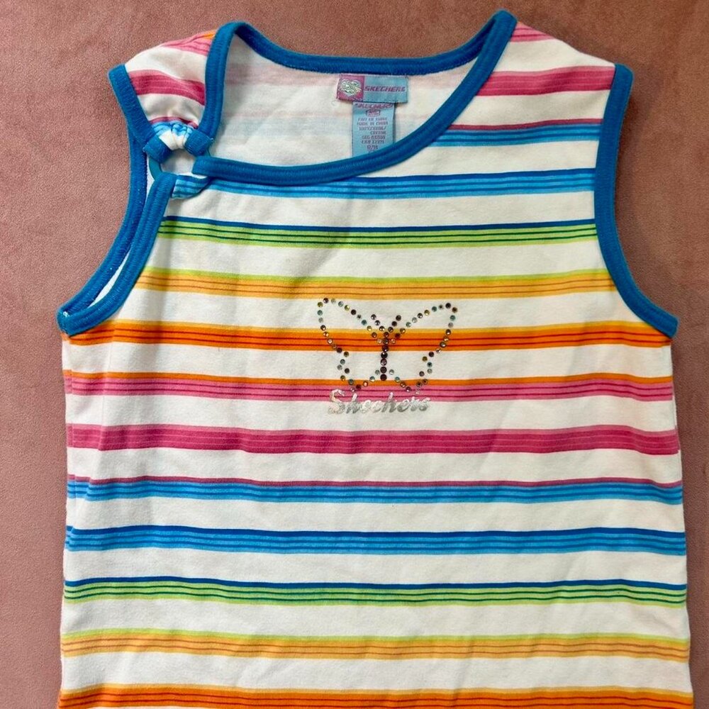 Y2K Butterfly Stripe Tank